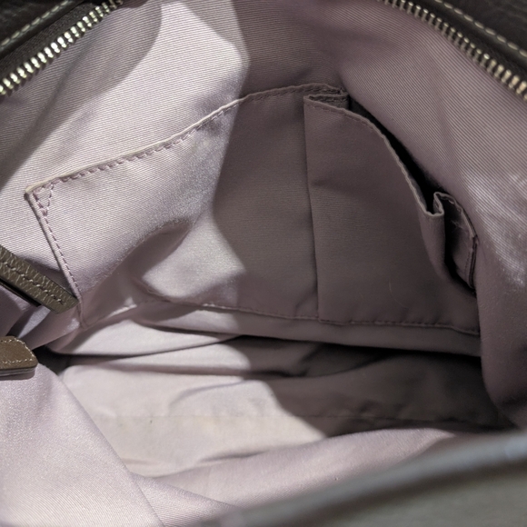 COACH F15064 Brown Duffle Bucket Pebbled Leather Shoulder Bag Purse - Picture 13 of 16